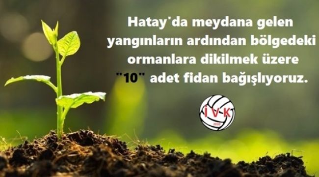 İVK'dan Hatay'a Fidan Bağışı