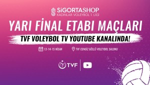 1. Lig Kadınlar Yarı Final Etabı TVF Voleybol TV'de