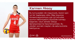 Karmen Aksoy: “Bizim için iyi bir başlangıç oldu”