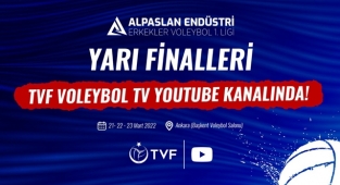 Erkekler 1. Ligi Yarı Final Etabı Voleybol TV’de