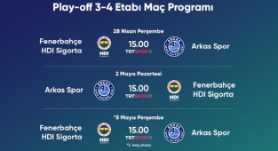 Efeler Ligi Play-off 3/4.lük Etabı Başlıyor